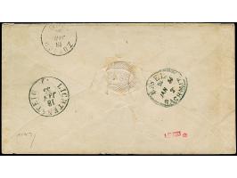 "84" LÖRRACH als Fremdentwertung auf zwei Einzelwerten Schweiz Strubel, Münchener Druck, 15 Rp. Lilakarmin, auf Briefkuvert n