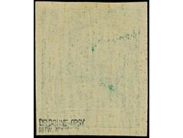 1915, Germania 5 Pfg. (dunkel)opalgrün ungezähnt mit Wasserzeichen “Kreuze und Ringe”, farbfrisch, ungebraucht und in tadello