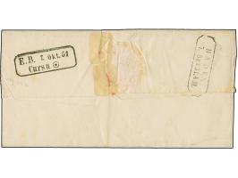 "120" in rot, klar und gerade auf 3 Kr. auf orangegelb, mit klar in rot nebengesetztem L2 "ROTHENFELS 7. Okt. 51" und Schreib