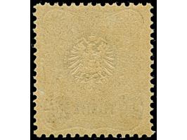 1887, 2½ PIASTER auf 50 Pfg. (dunkel)oliv, ist farbfrisch und gut gezähnt. Die postfrische Marke ist in tadelloser Erhaltung,