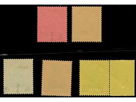 Amtlich nicht ausgegeben: 1902, 1¼ Piaster auf 25 Pfg. bis 4 Piaster auf 80 Pfg. mit abweichenden Schrifttypen beim Aufdruck.