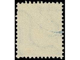 5 Pfg. dunkel(grau)ultramarin, Type V, gezähnt K 11¼ : 11 mit Wasserzeichen 3X (fallende Wellenlinien), gestempelt mit zwei v