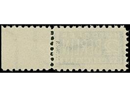 Notopfer 2 Pfg. gezähnt L 11¾ : 13½ und mit Wasserzeichen 3X mit Plattenfehler “X” (Feld 90), Randstück, postfrisch und in ei