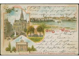 1901, Stempel “K.D.FELD.POSTSTATION No. 6 21.5.” klar auf Ansichtskarte “Aus Wesel” mit viel Text mit Vermerk “…jetzt aus Chi