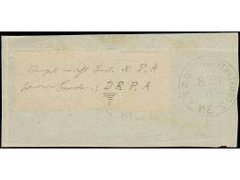 1870, NDP 1 Gr. gezähnt. drei Einzelmarke je mit klarem EKr. “CONSTANTINOPEL D.R.P.A. 18.8.71” auf Briefstück mit weiterem St