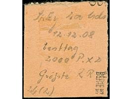 “Arahoab 12.12.08” handschriftlich auf Kaiseryacht 10 Pfg. mit Wasserzeichen auf Postanweisungs-Briefstück, in einwandfreier 