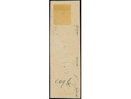 1890, Krone/Adler 25 Pfg. gelborange im senkrechten Dreierstreifen, jeweils einzeln mit Stempel “KAMERUN 14.9.94” entwertet a