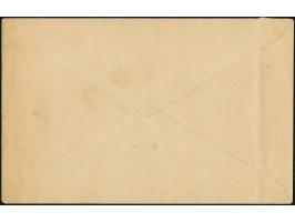 1911, Longji-Provisorium Kaiseryacht 20 Pfg. senkrecht halbiert mit Stempel “LONGJI KAMERUN 19.5.11” auf Vordruckbrief der Fi