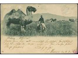 1901, “K.D.FELD.POSTSTATION No. 2 15.6.” klar und Rahmenstempel “Peking Kaiserpalast” etwas schwach auf Feldpost-Ansichtskart