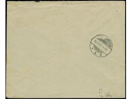 1900, Reichspost 50 Pfg., 10 Pfg. und 5 Pfg. je mit Stempel “SHANGHAI DP *a 6.2.02” auf leicht überfrankiertem R-Brief der 2.