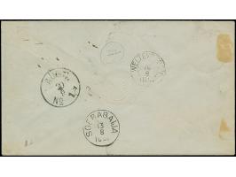 1890, Krone/Adler 25 Pfg. gelborange und 5 Pfg. gelblichgrün je mit Stempel “HATZFELDTHAFEN 23.6.91” als tarifgerechte Zufran