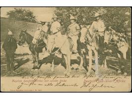 “Gochas” handschriflich und Wanderstempel vom 27.2.04 auf Feldpost-Ansichtskarte mit Text und Dienstsiegel “OKANGAVA” mit han