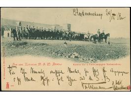 1900, 10 Pfg. diagonal halbiert (rechte Hälfte) mit Stempel “KEETMANSHOOP 24.7.00” auf Ansichtskarte mit Text nach Berlin mit