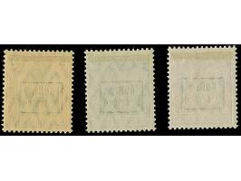 1918, Friedensdruck 10 Pfg. , 20 Pfg. und 30 Pfg., sauber ungebraucht, tadellos, äußerst selten, jeweils Fotoattest Wasels BP