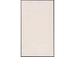 1943, Arbeitsdienst 12 Pfg. als ungezähnter Probedruck in Schwarz als Einzelabzug im Blockformat (84 x 143 mm) mit Bleistift-