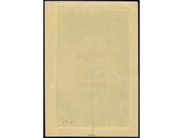 1943, &nbsp;Großer Preis von Wien 12 Pfg. als ungezähnter Probedruck in Graukarmin als Einzelabzug im Blockformat (79 x 114 m