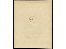 1944, Robert Koch 12 Pfg. &nbsp;als ungezähnter Probedruck in Grauschwarz ohne Stechernamen auf Barytpapier ohne Gummierung i