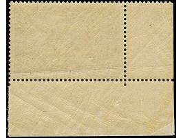 1900, Reichspost 3 M., Type I, aus der linken unteren Bogenecke, postfrisch und in tadelloser Erhaltung. im Bogenrand mit Büg