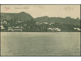 1910, 2. Ponape-Provisorium 5 Pf auf 3 Pfg. mit Stempel “PONAPE (KAROLINEN) 12.7.10” auf Ansichtskarte mit viel Text und nebe