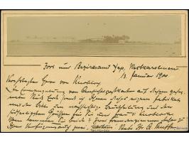 1899/1900, Diagonalaufdruck 5 Pfg. mit Stempel “YAP KAROLINEN 21.3.00” auf Postkarte mit rückseitig aufgeklebtem Foto mit Dat