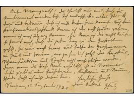 1900, Aufdruck-Karte 5 Pfg. ohne Wasserzeichen, gebraucht mit Stempel “SAIPAN MARIANEN 12.9.00” und viel Text nach Alzey mit 