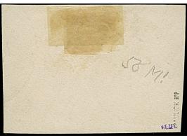 1911, Friedensdruck 6 Pes. 25 cts. auf 5 M. schwarz/dunkelkarmin, sogenannter “Ministerdruck” mit Stempel “TANGER (MAROKKO) 1