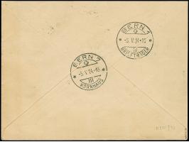 1923, 30 C. auf 400 M. auf 1 L. braun, Type II und 60 C. auf 50 M. auf 25 C., Type III in Mischfrankatur mit 30 C. auf 50 M. 