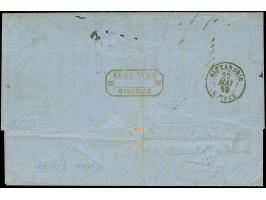 ITALY CAMPAIGN: 1859, folded lettersheet to Alexandria, Egypt, written in Triest and transmitted via forwarding agent to Fran