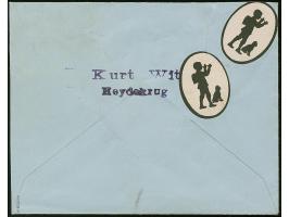 1920, 50 pf. auf 35 C. (dunkel)rotviolett mit Stempel “HEYDEKRUG 27.7.20” auf etwas überfrankiertem Brief mit Zensur-Ra2 “M.P