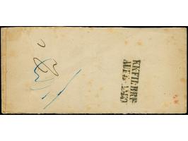 1852 (ca.), Streifband aus “WIEN 14-3” nach Amsterdam mit nebengesetztem schwarzen und rotem “FRANCO”, rückseitig L2 “KK FIL 