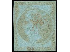 IBRAILA: "101" in blue, clear on 1862/67, 40 l. mauve (small faults). Extremely rare