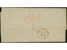 "IBRAILA (BΛAXIA) 12 MAPT.60" clear c.d.s. in blue on entire letter with adjacent "P.E.D." to Syra, taxed on reverse with "10