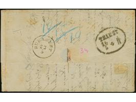 1867, entire letter from Syros via Triest to Bucarest, franked with 1862/68, 5 l. green, 40 l. lilac and 80 l. carmine, with 