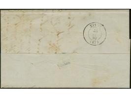 1857, entire letter from Sulina, carried by private ship to Syros, with arrival mark. Taxed upon arrival with "10" lepta. Sma