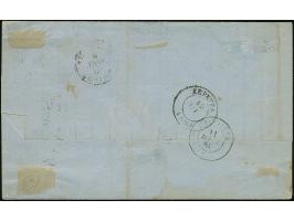 1869, lettersheet from Galatz to Corfu, forwarded to Constantinopel (faint forwarder handstamp on front left), here franked w