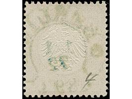 “BERLIN** 1.1.72” (Spalink 1-N3b) in Blau klar auf loser Marke kleiner Schild 1 Gr. karmin. Die farbfrische Marke ist gut gep