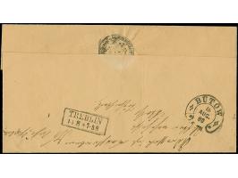 “BÜTOW 13.AUG.80” (Spalink 2) sehr klar mit gebogener Zeitgruppe auf Ausgabe 1880 10 Pfg. lebhaftrosarot auf innen nicht ganz