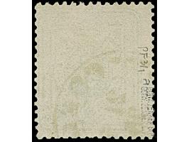 “COELN 21.5.75” (Spalink 4-7N) klar auf loser Marke 3 Pfge stumpfgrün mit Plattenfehler “Guillochemuster über rechtem Schraff