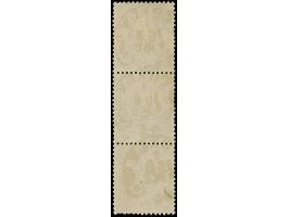 “COELN *1c 16.8.76” (Spalink 4-7Ny) mehrfach recht klar auf senkrechtem Dreierstreifen 10 Pfge karmin. Die farbfrischen Marke