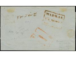 1854, Lithographs, ½ a. indigo, die I, good to large margins, tied by diamond of dots to letter sheet (2 side flaps missing) 