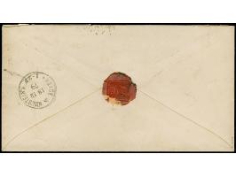 “COELN *1c 17.12.79” (Spalink 4-12y) mehrfach klar auf 10 Pfge mattrosa und 20 Pfge dunkelultramarin als tarifgerechte Franka