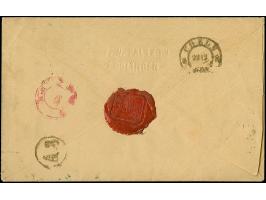 “COELN** 22.12.” (Spalink 4-15) klar als Ankunftsstempel rückseitig auf Paketbegleitbrief mit zwei Einzelmarken 1 Gr. gezähnt