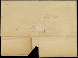 “COELN** 14.5. I” (Spalink 4-16M) klar mit Trennstrich unten als Ankunftsstempel rückseitig auf Postvorschuss-Faltbriefhülle 