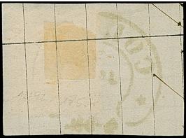 “COLMAR ** 8.JAN.75” (Spalink 5-2) sehr klar auf großer Schild 1 Gr. karmin auf Briefstück. Die farbfrische Marke ist gut gep