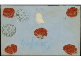 “DUISBURG 23.FEBR.73” (Spalink 10) mehrfach auf kleiner Schild 2 Gr. grauultramarin und großer Schild 1 Gr. karmin und 2½ Gr.