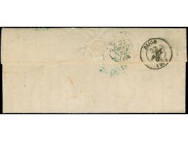 “DÜSSELDORF 20.AUG.65” (Spalink 11-1) sehr klar auf Preußen Wappen 6 Pfg. orange und 3 Sgr. hellbraun als tarifgerechte Frank