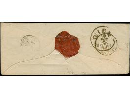 5 Kr. rosa und 10 Kr. blau, farbfrisch, entwertet durch EKr. “MARBURG 17-8” mit nebengesetztem rotem Ovalstempel “FRANCO BIS 