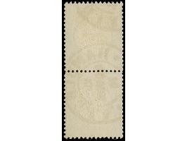 “HAMBURG I.A. 20.NOVBR.74” (Spalink 17-4M), sehr klar auf senkrechtem Paar großer Schild ¼ Gr. lebhaftgraupurpur. Beide farbf