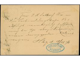 “HAMBURG BRF.P. 19.DECBR.76” (Spalink 17-5) recht klar auf Ganzsachenkarte 5 Pfge im Ortsverkehr mit Ankunftsstempel, in einw