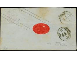 “HAMBURG I.A. 29.AUG.73” (Spalink 17-4) klar auf Wertstempel Ganzsachenumschlag Württemberg 3 Kr. mit nebengesetztem Aufgabes